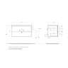 База под раковину BELBAGNO KRAFT-900-2C-SO-AO
