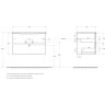 База под раковину BELBAGNO MARINO-CER-N-800-2C-SO-RG-P