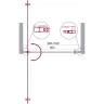 Душевая дверь 100 см BELBAGNO ETNA ETNA-B-12-60/40-C-Cr