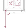 Душевая дверь 70 см BELBAGNO UNO-B-1-70-C-Cr