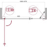 Душевая дверь BELBAGNO ETNA-B-11-100+100-C-Cr