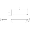 Душевая перегородка BELBAGNO UNO-L-1-TB-60-C-GM 600x2000 мм Оружейная сталь