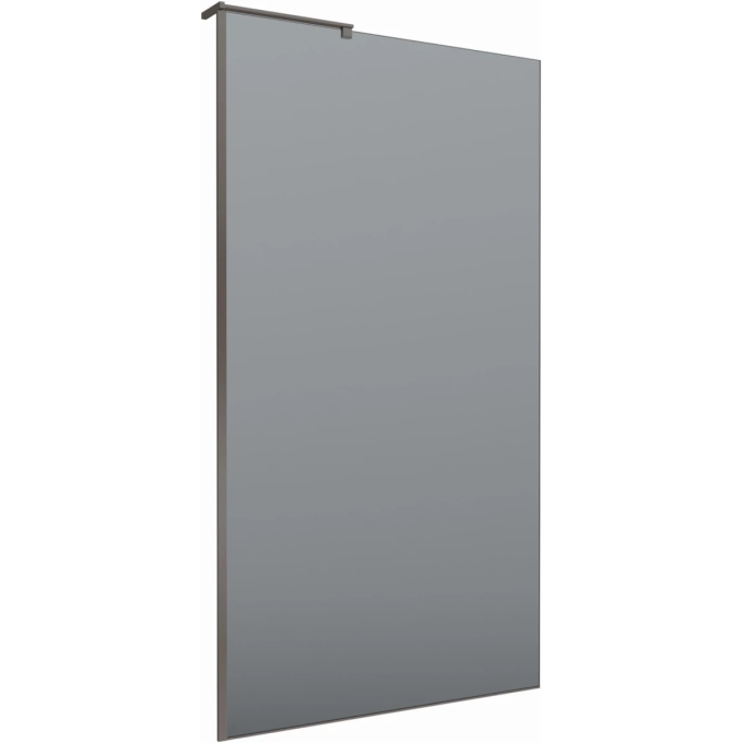Душевая перегородка BELBAGNO UNO UNO-L-1-TB-110-GR-GM 110 см, профиль оружейная сталь матовый, стекло графитовое