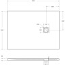 Душевой поддон из искусственного мрамора BELBAGNO TRAY-MR-UNO-AH-120/90-35-W-NO