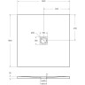 Душевой поддон из литьевого мрамора 90x90 см BELBAGNO TRAY-MR-UNO-A-90-35-NERO-CR