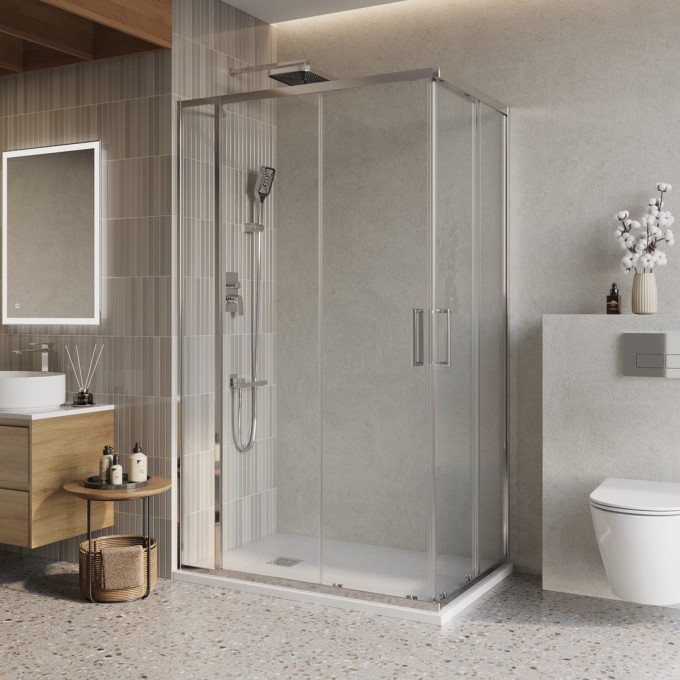 Душевой уголок BELBAGNO LUCE-AH-21-140/90-C-Cr