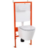 Комплект 2 в 1 система инсталляции для унитазов BELBAGNO BB026-BB044NERO