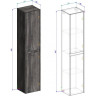 Пенал подвесной Cemento Grigio BELBAGNO KRAFT KRAFT-1600-2A-SC-CG-R