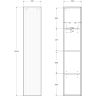 Шкаф подвесной BELBAGNO UNO-1600-1A-SC-GSO Темно-Серый
