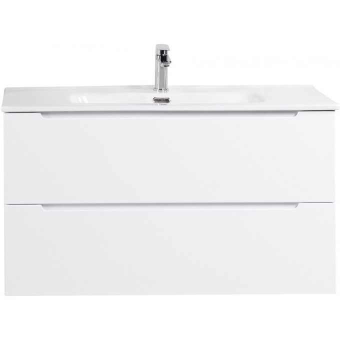 Тумба Bianco Lucido 100 см BELBAGNO ETNA ETNA100BL-KEPMGL-1338-SET