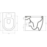 Унитаз приставной безободковый BELBANGO BB105CBR-BB865SC
